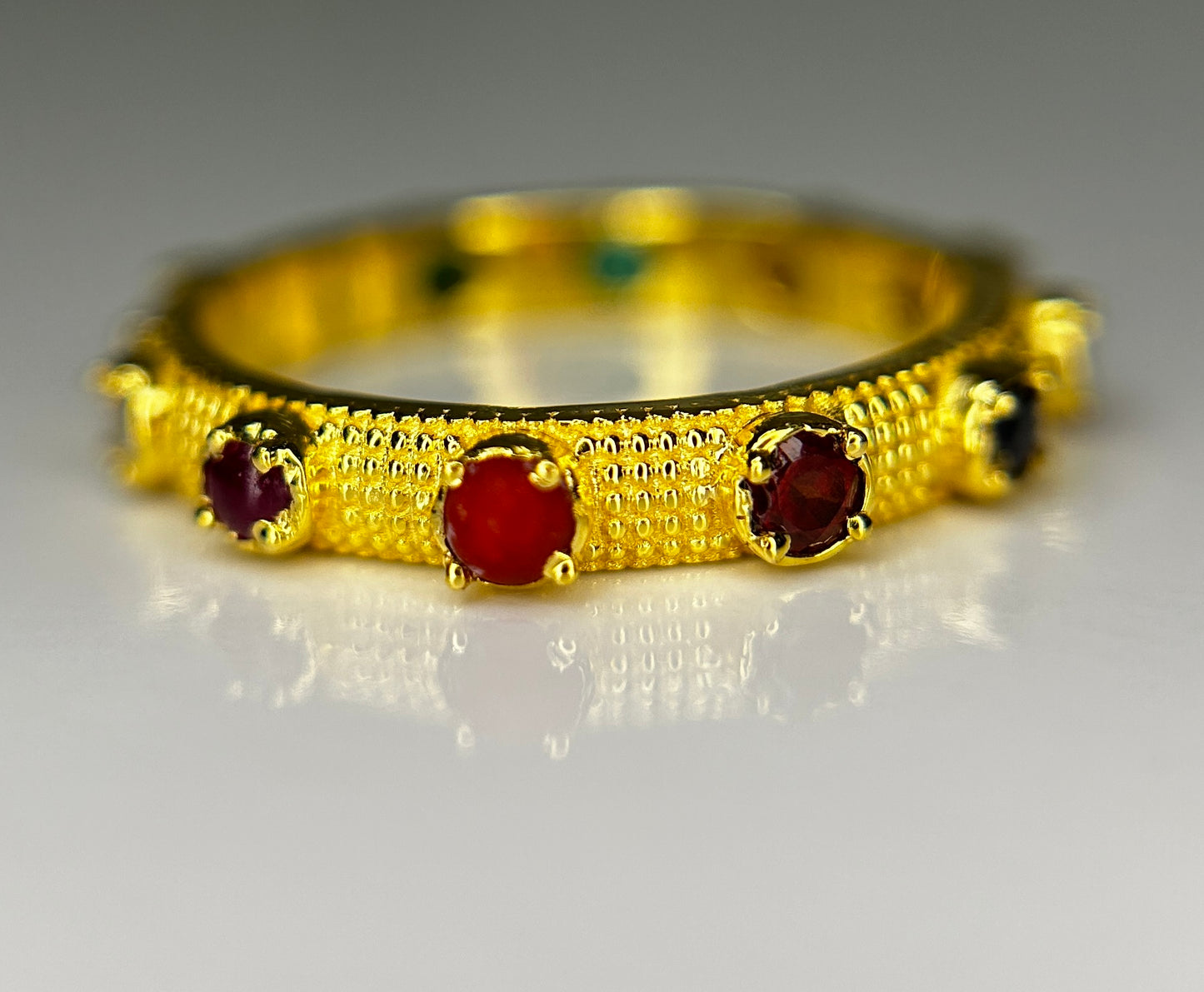Beautiful Natural Multi Gemstone Rosary & 18k Gold