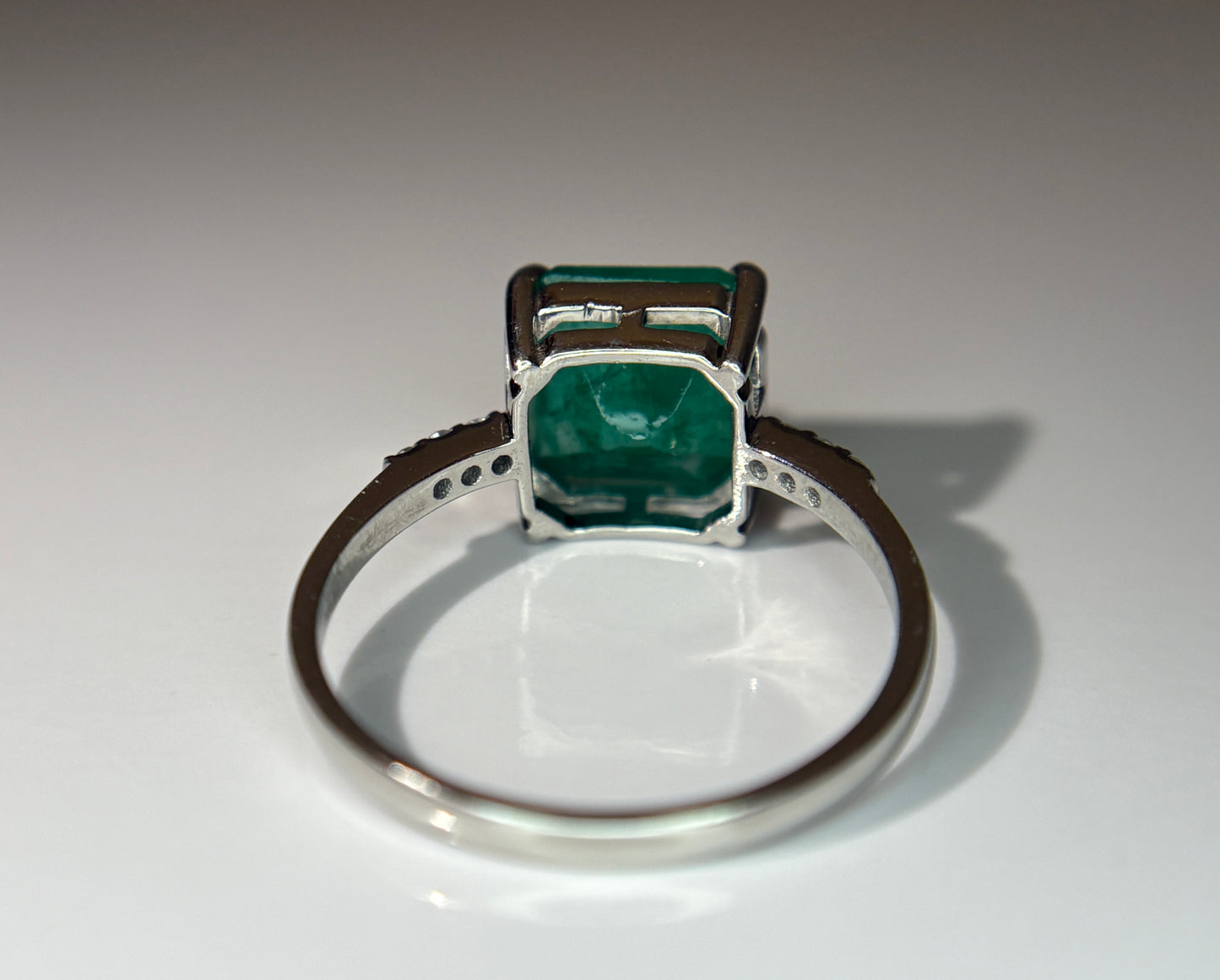 Beautiful 2.65 CT Natural Emerald Ring With Natural Diamonds & Platinum 950