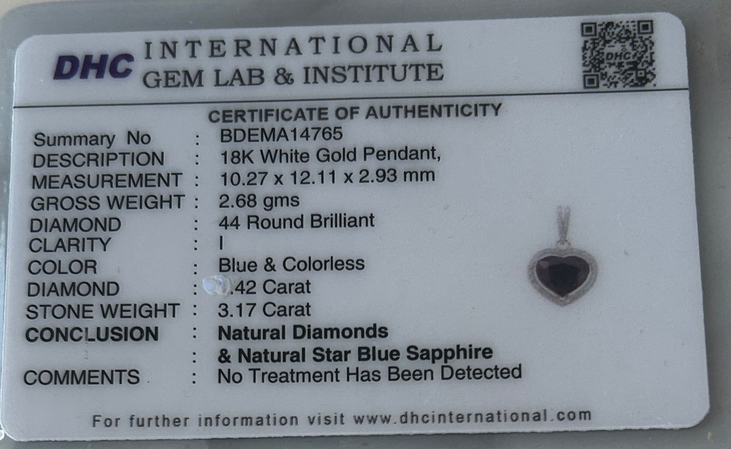 Beautiful 3.17 CT Unheated Ceylon Blue Sapphire With Natural Diamonds & 18k Gold