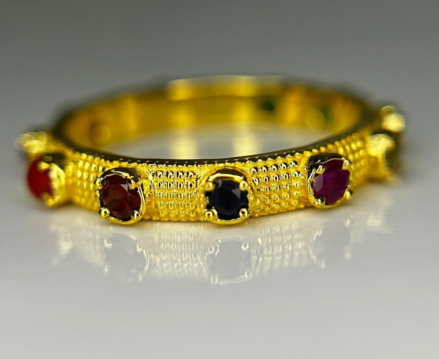 Beautiful Natural Multi Gemstone Rosary & 18k Gold