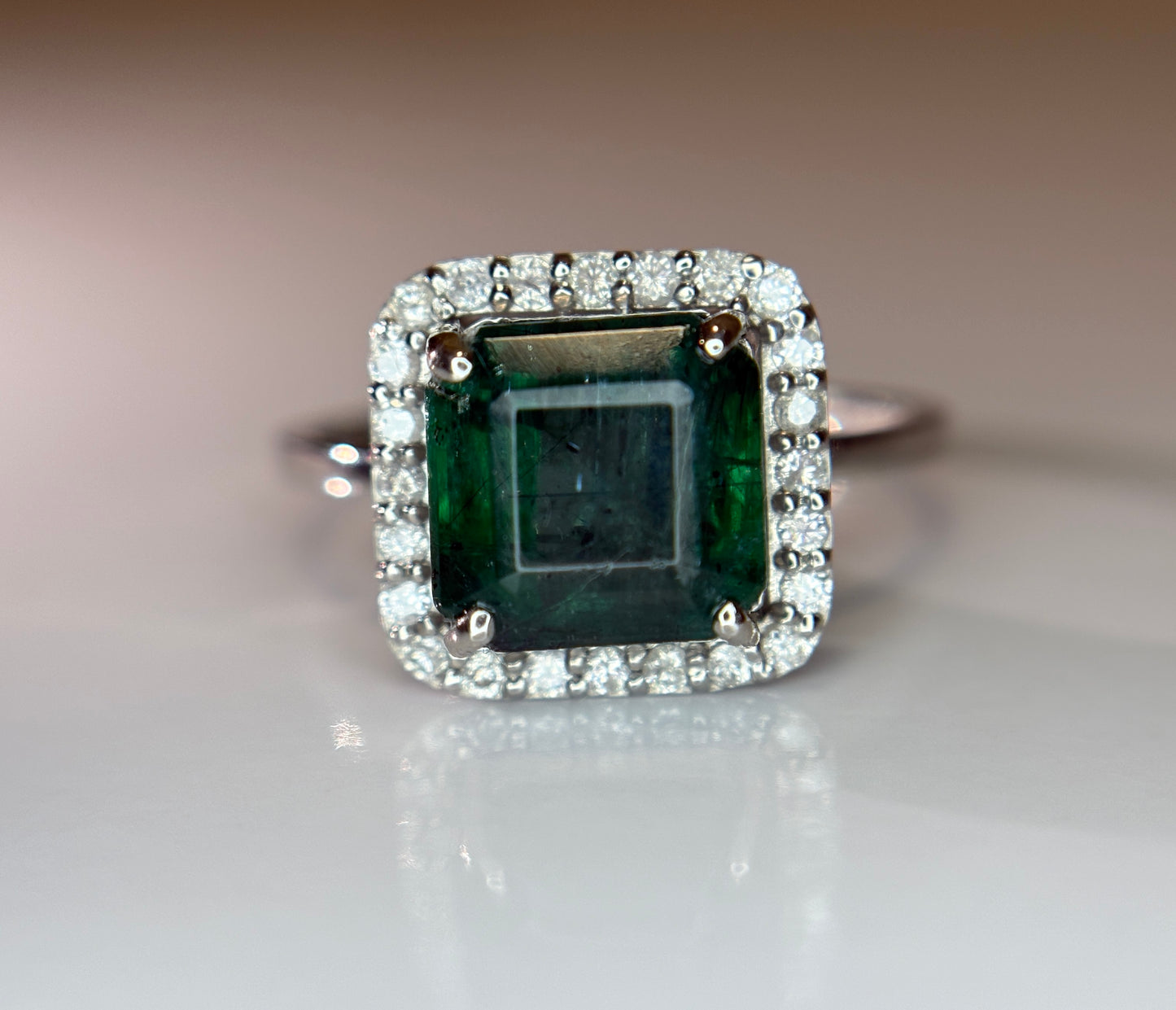 Beautiful 3.88 CT Natural Emerald Ring With Natural Diamonds & Platinum 950