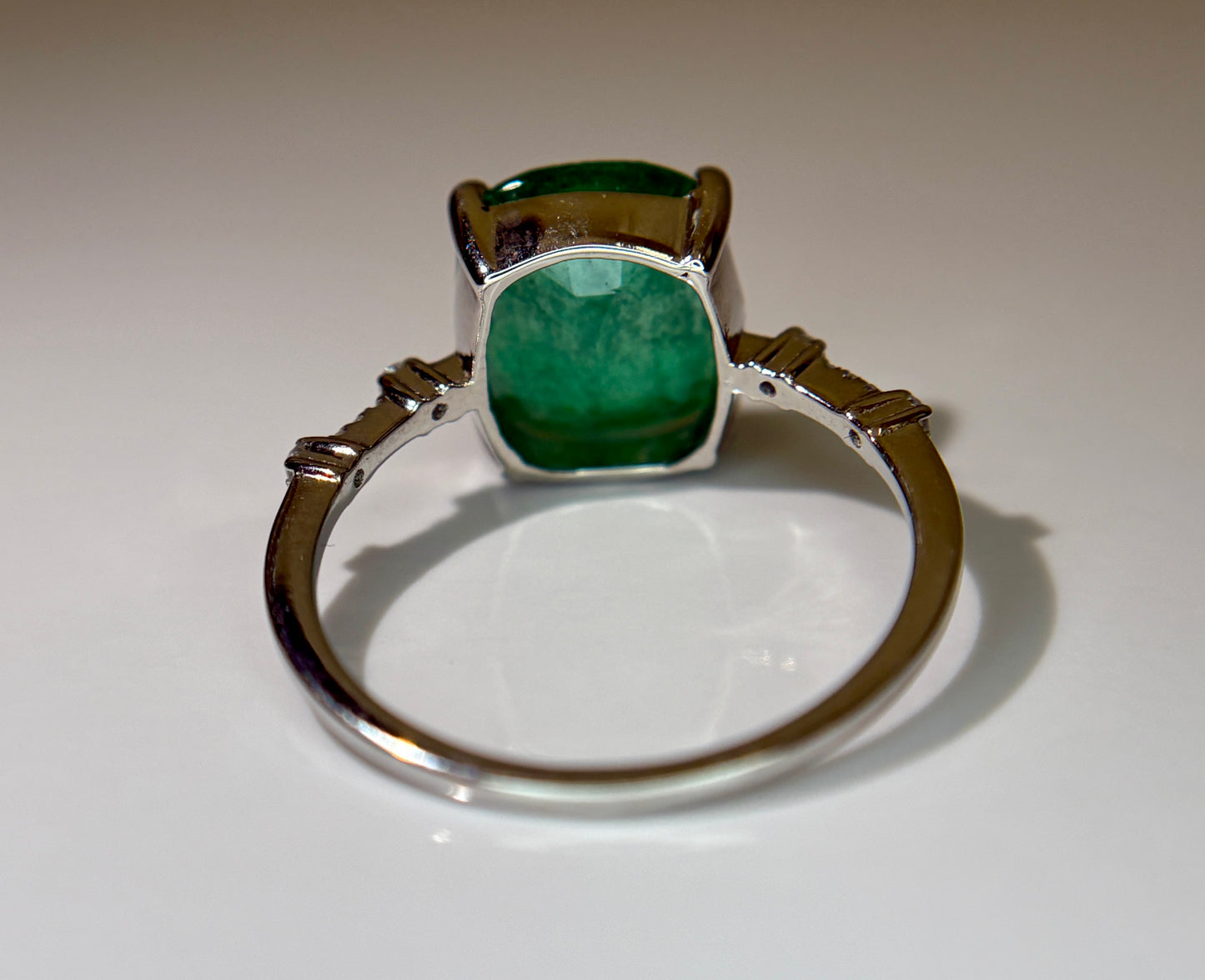 Beautiful 3.40 CT Natural Emerald Ring With Natural Diamonds & Platinum 950