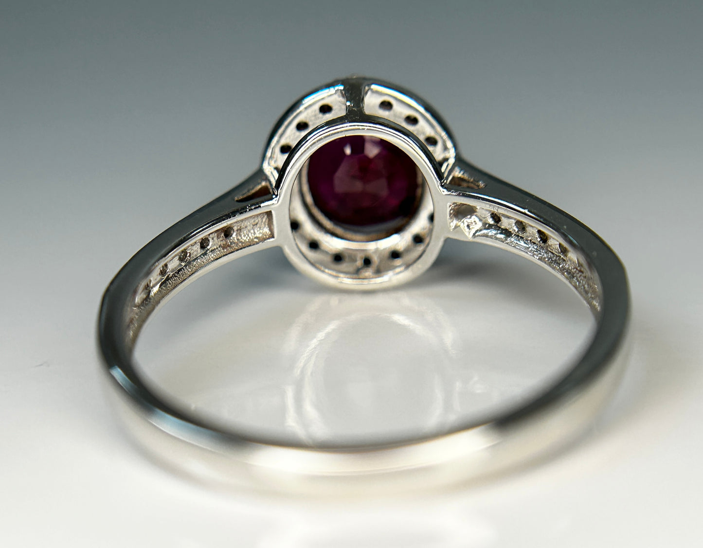 Natural Burma Ruby Unheated/Untreated With Natural Diamonds & 18k Gold