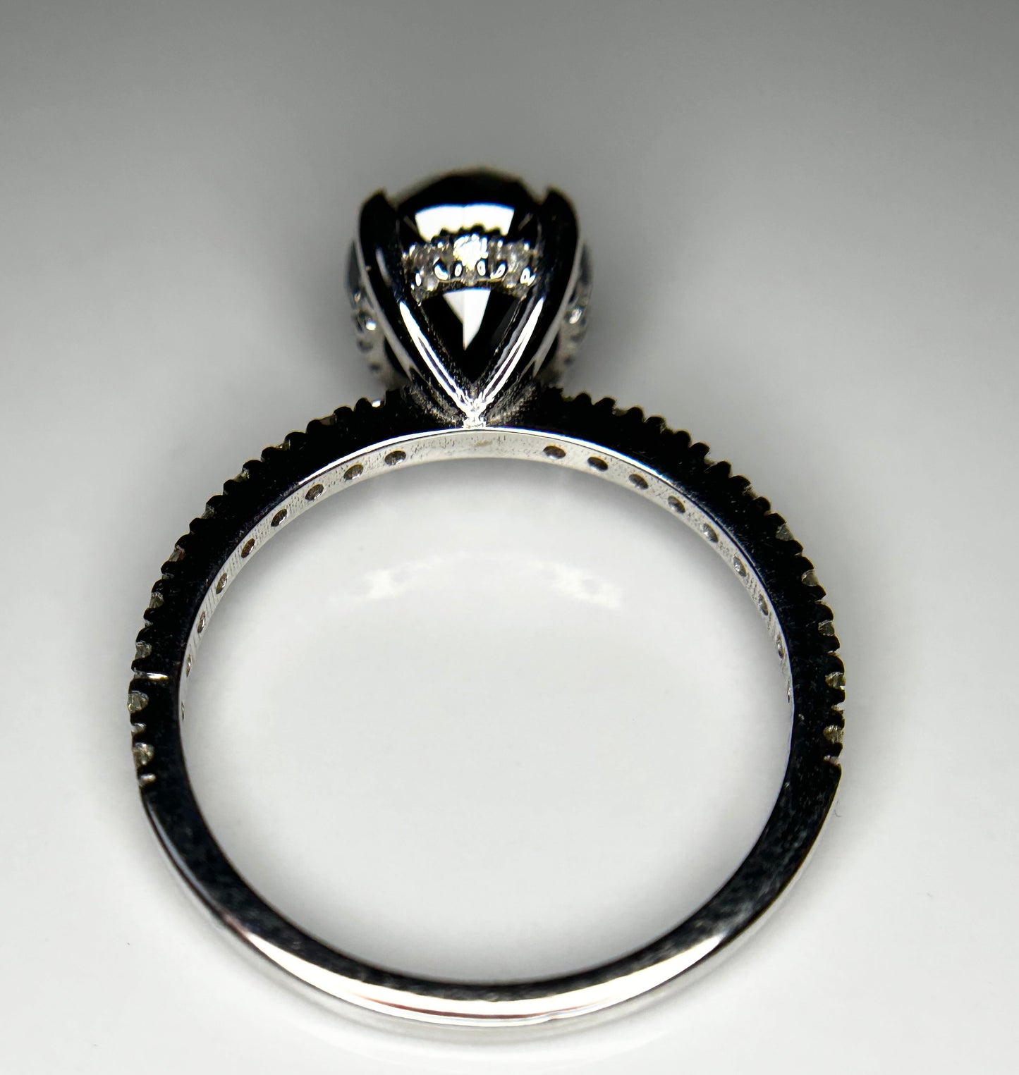 Beautiful Natural 2.64 CT Black Diamond Ring With Natural Diamonds & 18k Gold