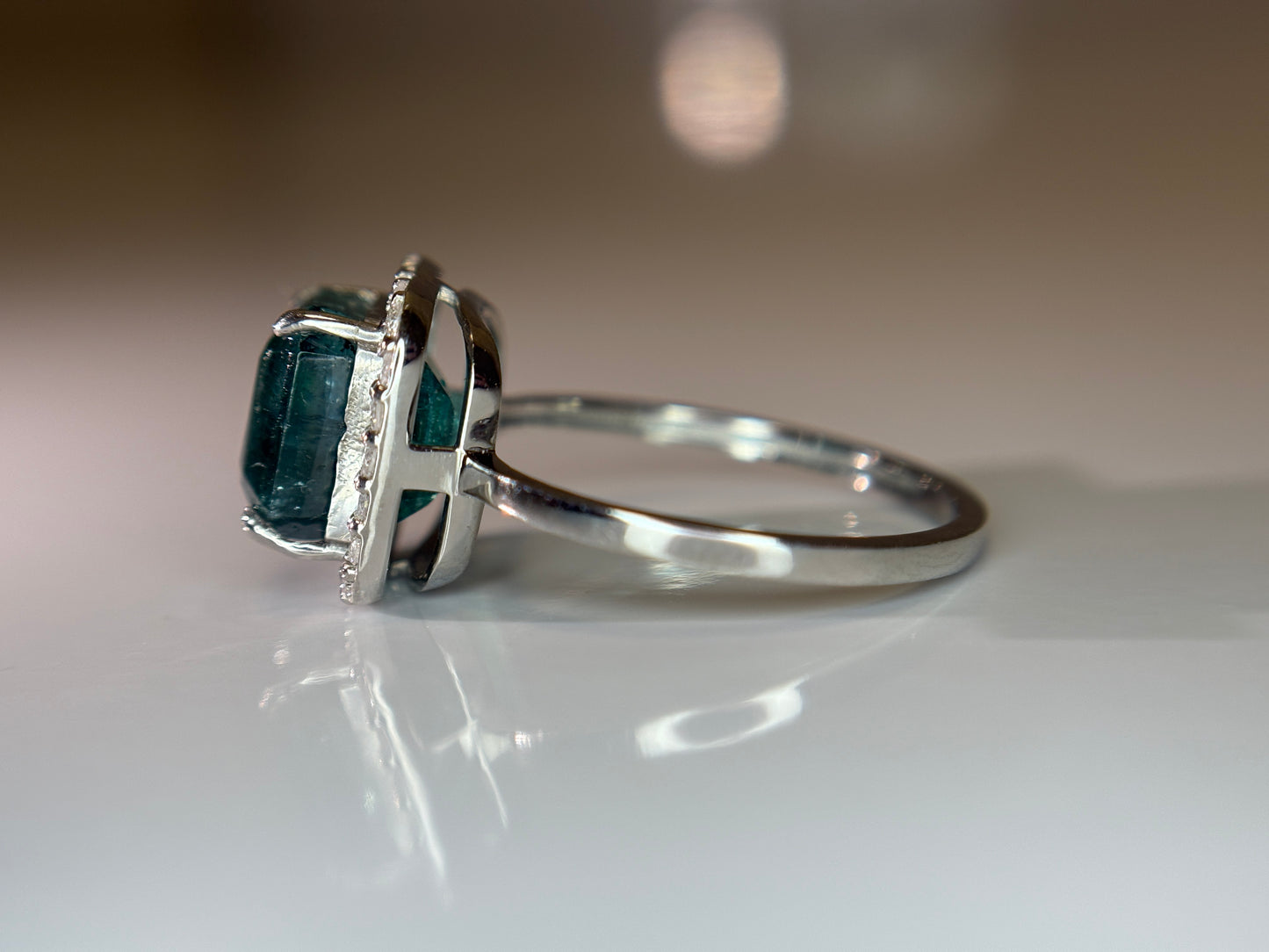Beautiful 3.88 CT Natural Emerald Ring With Natural Diamonds & Platinum 950