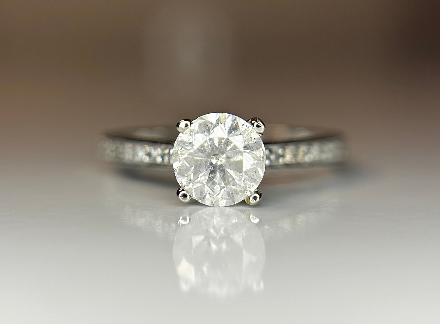 Beautiful 1.21ct Untreated Natural Solitaire Diamond & 18k Gold