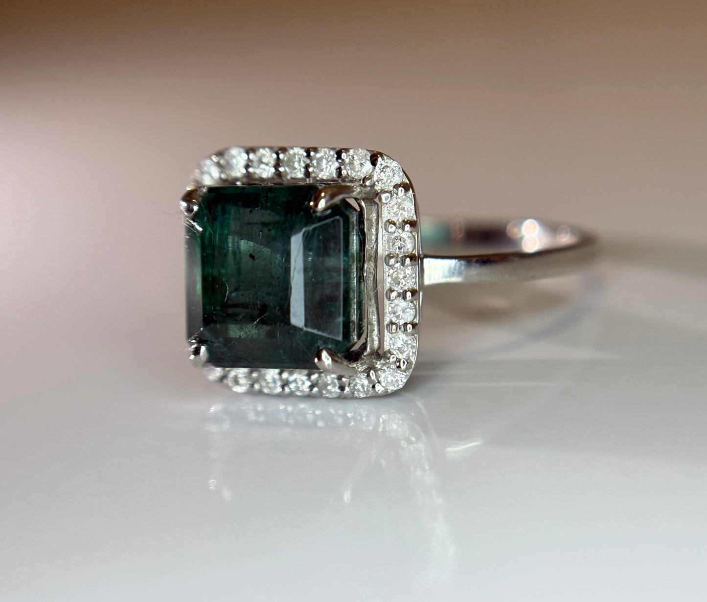 Beautiful 3.88 CT Natural Emerald Ring With Natural Diamonds & Platinum 950