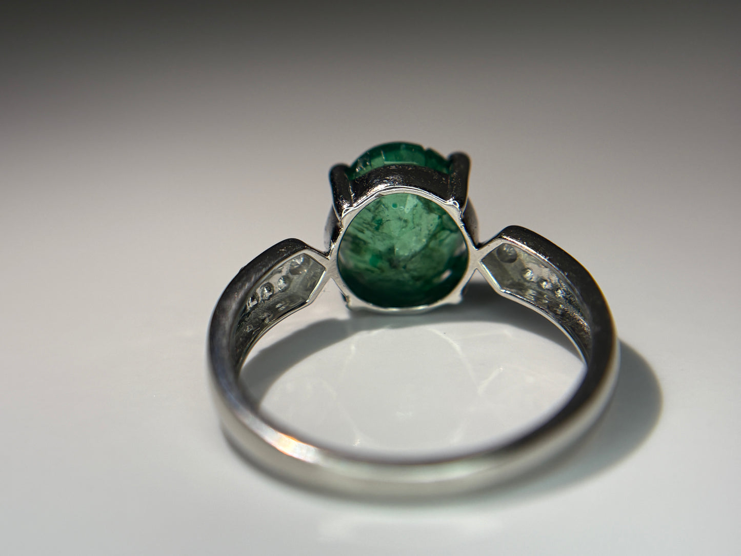 Beautiful 2.90 CT Natural Emerald Ring With Natural Diamonds & Platinum 950