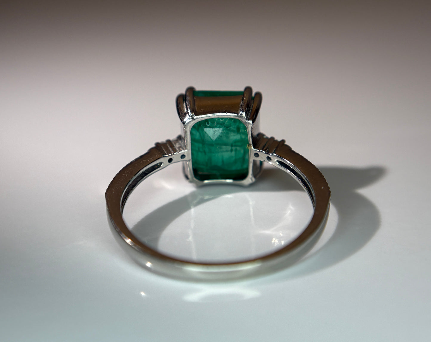 Beautiful 3.20 CT Natural Emerald Ring With Natural Diamonds & Platinum 950