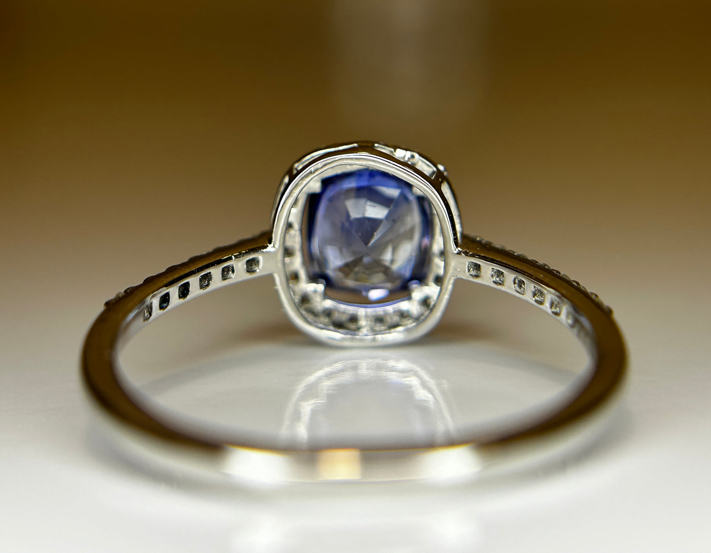 Beautiful 1.38 CT Natural Ceylon Blue Sapphire Diamonds & 950 Platinum