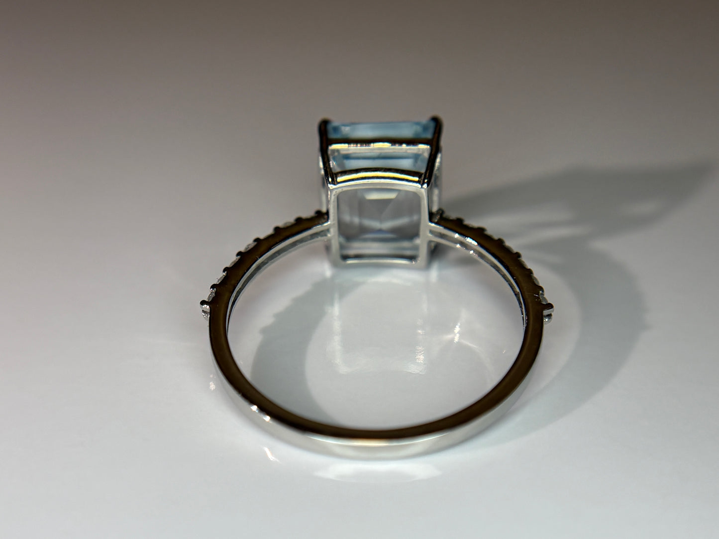 Beautiful 3.34 CT Natural Aquamarine Ring With Natural Diamonds & 950 Platinum